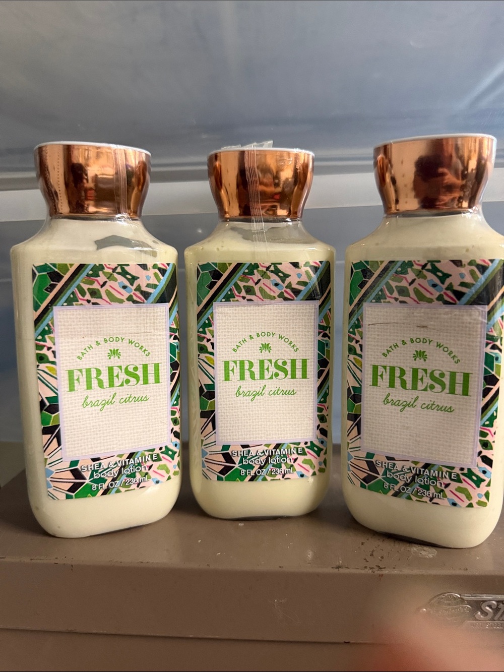 Set of three 3 Brand new sealed Fresh Brazil citrus bath and & body works lotion